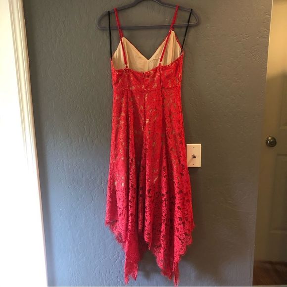 NWOT Lulu’s One Wish Red Lace Midi Dress Brand New - Picture 7 of 15